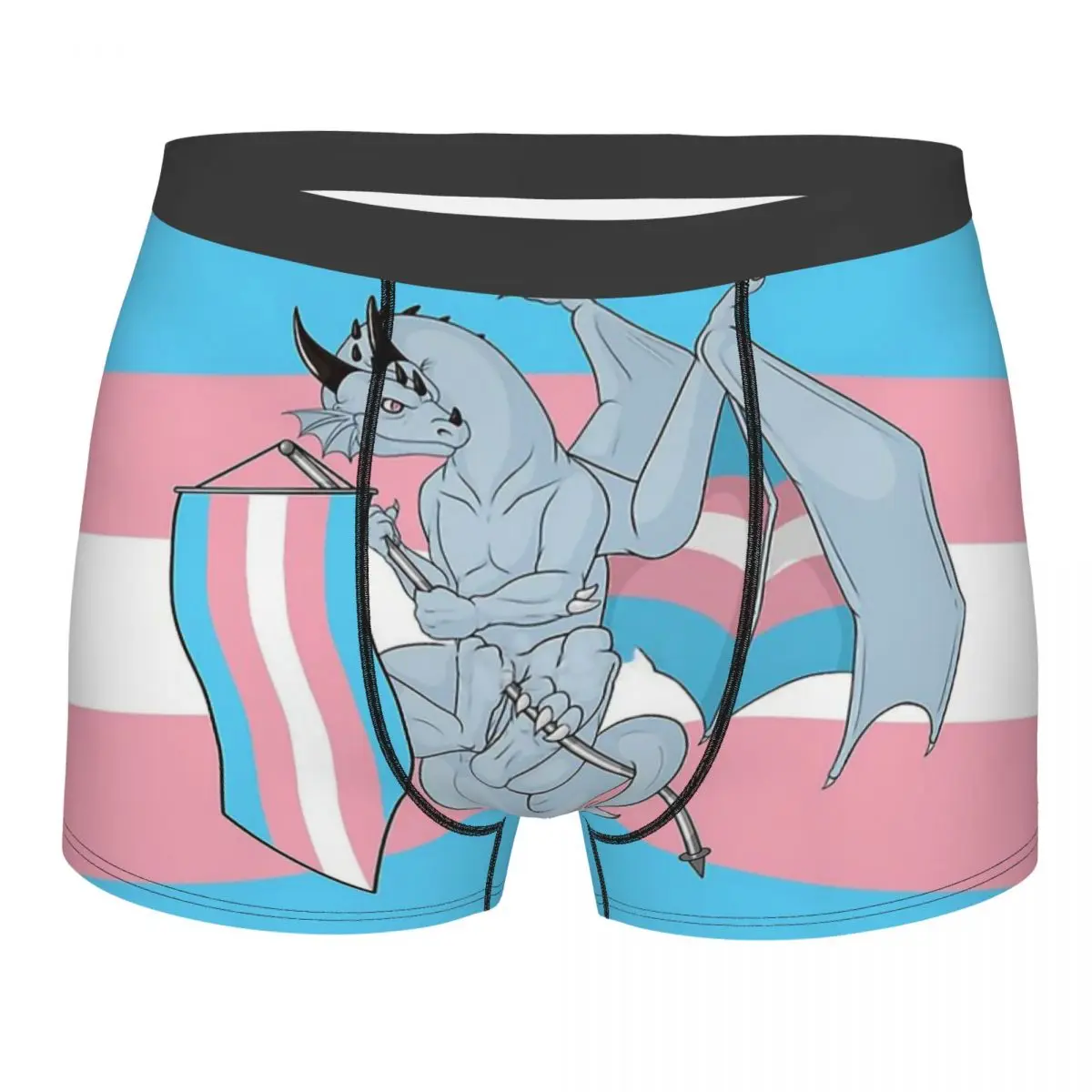 

Pride Dragons Transgender Flag LGBT Sexual Minority Special Love Underpants Homme Panties Male Underwear Shorts Boxer Briefs