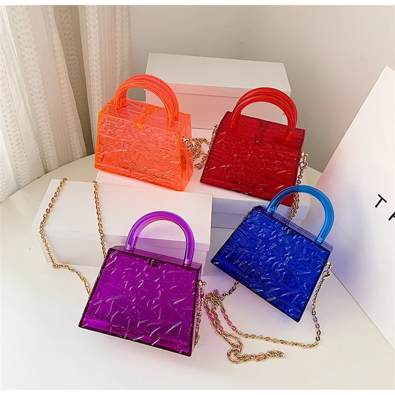 Clear Acrylic Jelly Flap Bag Luxury Trapezoid Box Transparent Handle Crossbody Bags Women Fashion Ice Crack Candy Color Handbag
Clear Acrylic Jelly Flap Bag Luxury Trapezoid Box Transparent Handle Crossbody Bags Women Fashion Ice Crack Candy Color Handbag