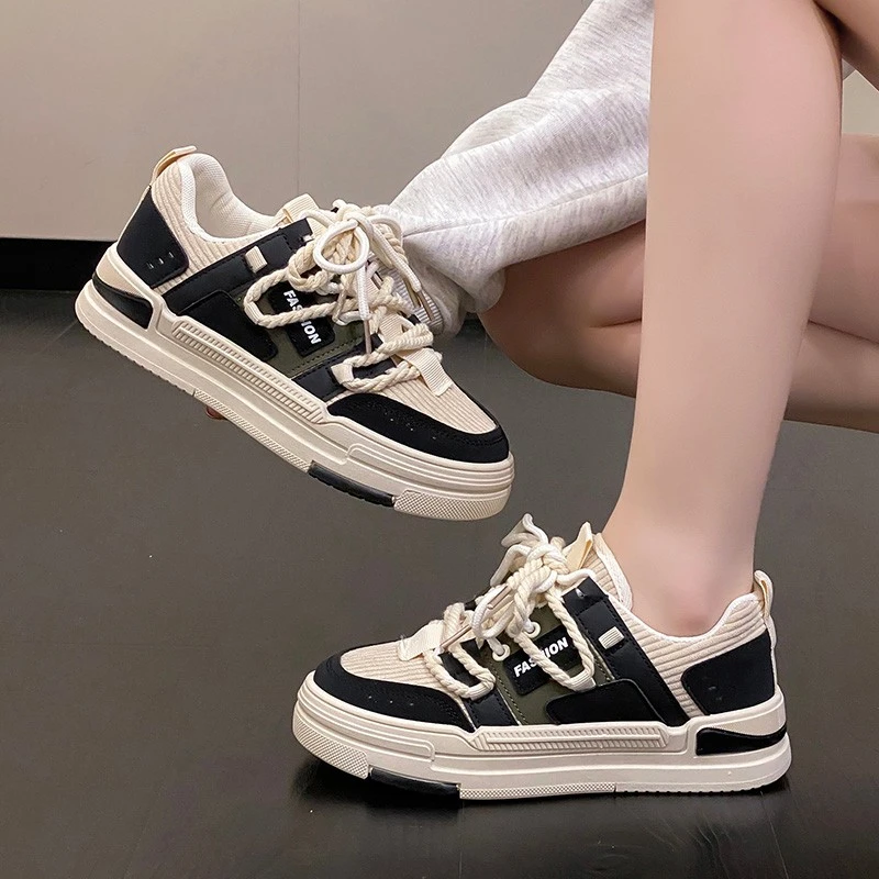 Platform Woman Sneakers Shoes for Women's Spring and Autumn 2023 New Round Toe Fashion Flat Mixed Colors Casual Shoes Lace-up PU
Platform Woman Sneakers Shoes for Women's Spring and Autumn 2023 New Round Toe Fashion Flat Mixed Colors Casual Shoes Lace-up PU