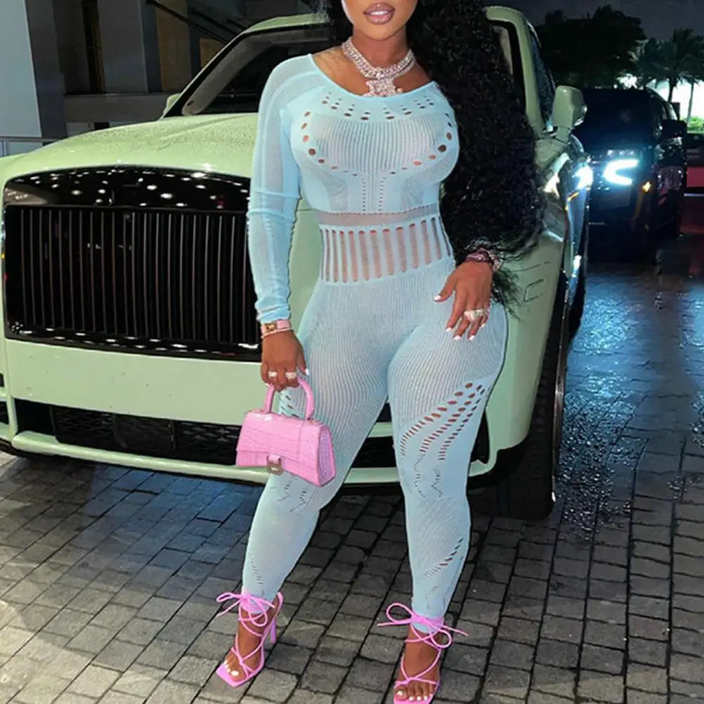 Fashion Women Jumpsuit Polyester Body-Shaping Jumpsuit See-through Sexy Perspective Hollow Jumpsuit Lady Romper Versatile
Fashion Women Jumpsuit Polyester Body-Shaping Jumpsuit See-through Sexy Perspective Hollow Jumpsuit Lady Romper Versatile