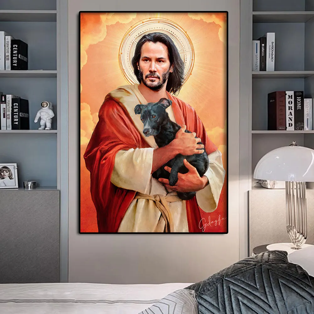 Canvas Printed Paintings Wall Art Modern Nordic Posters Keanu Reeves Meme Jesus Home Decoration Pictures For Living Room Decor 
Canvas Printed Paintings Wall Art Modern Nordic Posters Keanu Reeves Meme Jesus Home Decoration Pictures For Living Room Decor