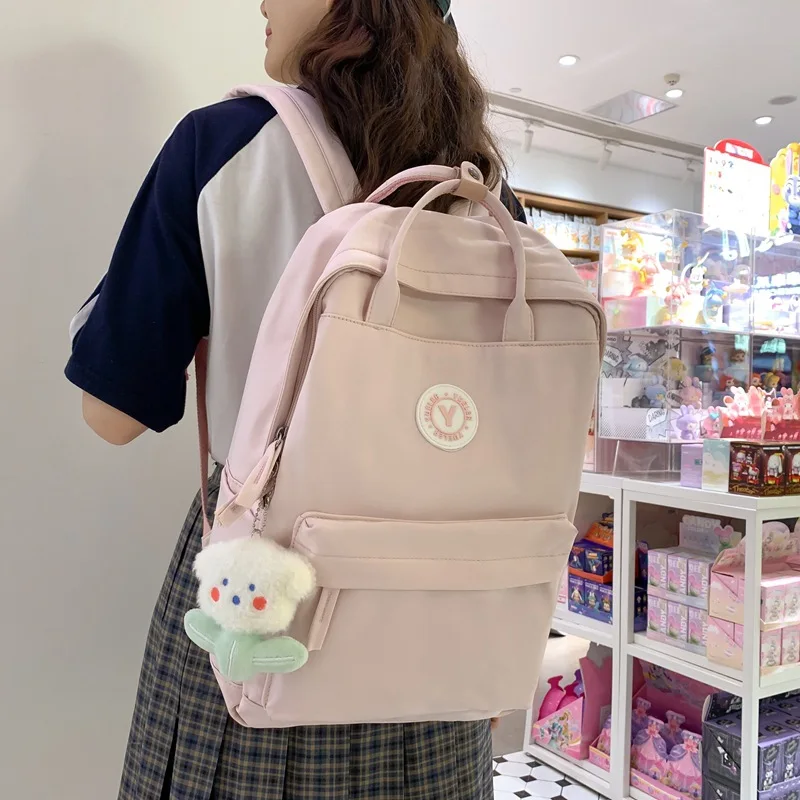 2023 Summer New Solid Color Large Capacity Portable Backpack Street Trend Student Letter Book Bag
2023 Summer New Solid Color Large Capacity Portable Backpack Street Trend Student Letter Book Bag
