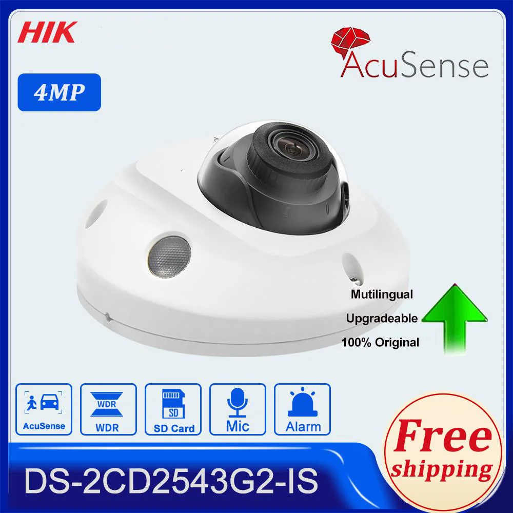 

Hikvision 4MP Acusense mini Dome IP Camera DS-2CD2543G2-IS Built-in Mic WDR Motion detection Video Network Surivillance Camera