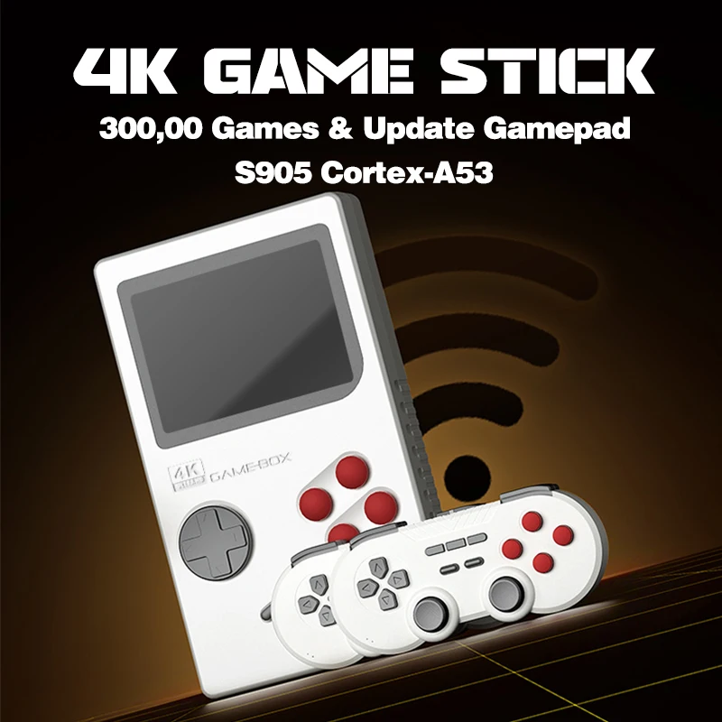 

Игровая консоль K8 4K Game Stick S905 Chip TV Game Console Обновление 2.4G Беспроводной геймпад Поддержка PS1 PSP N64 3D Retro BOX с вентиляторами охлаждения