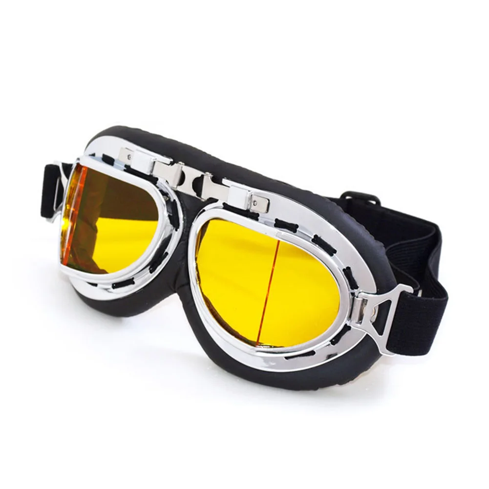 Motorcycle Pilot Goggles Copper Frame Helmet Glasses Anti-UV Eyewear Car 
Motorcycle Pilot Goggles Copper Frame Helmet Glasses Anti-UV Eyewear Car