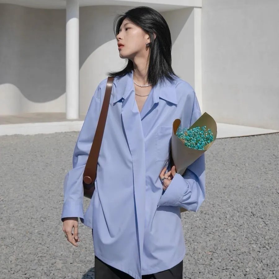 VANOVICH 2022 Summer New Korean Style Temperament Fashion Oversized Shirt Cotton Mid-length Turn-down Collar Solid Casual Shirts
VANOVICH 2022 Summer New Korean Style Temperament Fashion Oversized Shirt Cotton Mid-length Turn-down Collar Solid Casual Shirts