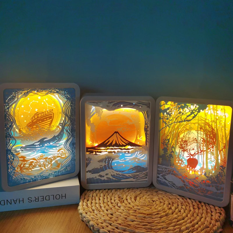 Eloovve 3D Novelty Paper Carving Decorative Lamp LED Papercut Night Light USB Power Atmosphere Decor for Desktop Girl Gift Idea
Eloovve 3D Novelty Paper Carving Decorative Lamp LED Papercut Night Light USB Power Atmosphere Decor for Desktop Girl Gift Idea