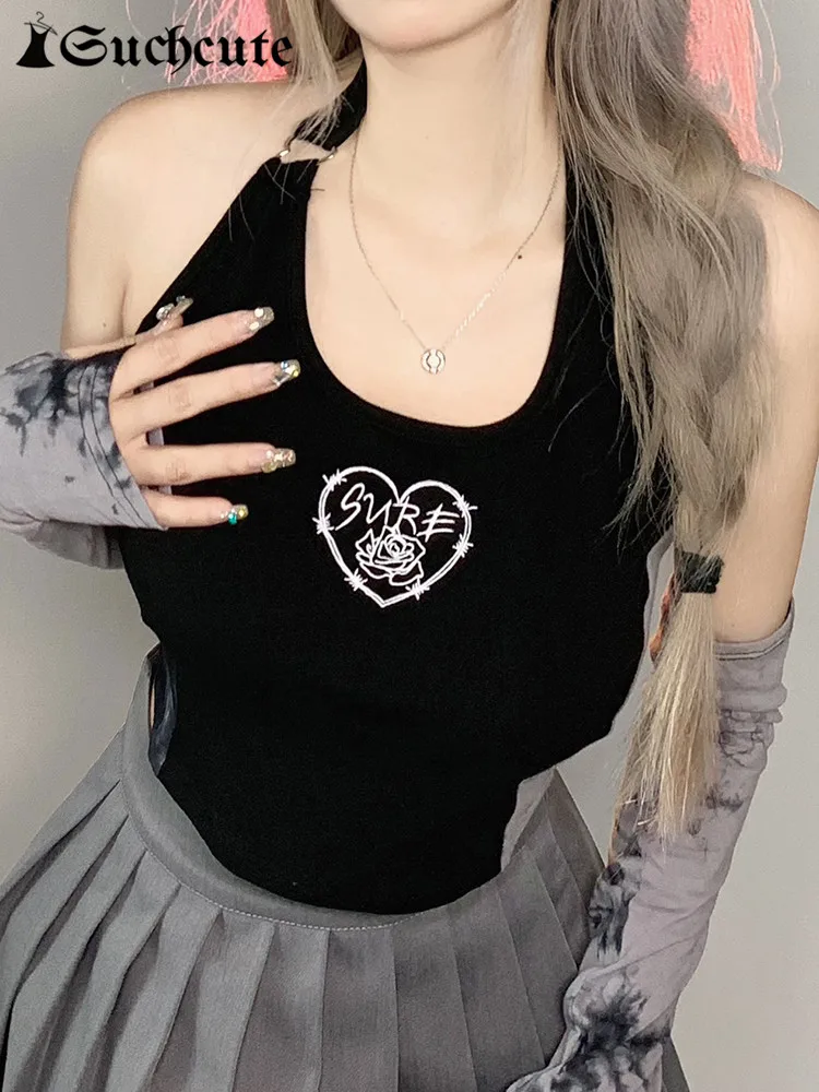 SUCHCUTE Gothic Graphic Embroidery Tank Tops Women Sexy V Neck Retro Crop Tops Dark Academic Skinny Halter Sleeveless Camisole
SUCHCUTE Gothic Graphic Embroidery Tank Tops Women Sexy V Neck Retro Crop Tops Dark Academic Skinny Halter Sleeveless Camisole