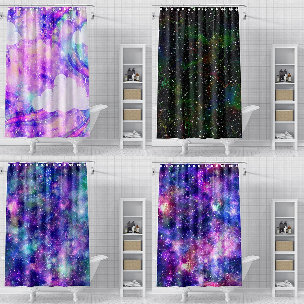 Galaxy Pattern Shower Curtain Waterproof Fabric Bath Curtain Shading All-season Universal Shower Curtain Bathroom Accessories
Galaxy Pattern Shower Curtain Waterproof Fabric Bath Curtain Shading All-season Universal Shower Curtain Bathroom Accessories