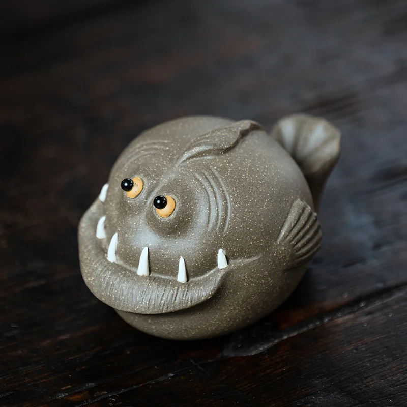 Creative Handmade Shark Model Statue Ornaments tea table yixing Sculpture Purple Clay Tea Pet Desktop Crafts Tea Set Decoration
Creative Handmade Shark Model Statue Ornaments tea table yixing Sculpture Purple Clay Tea Pet Desktop Crafts Tea Set Decoration