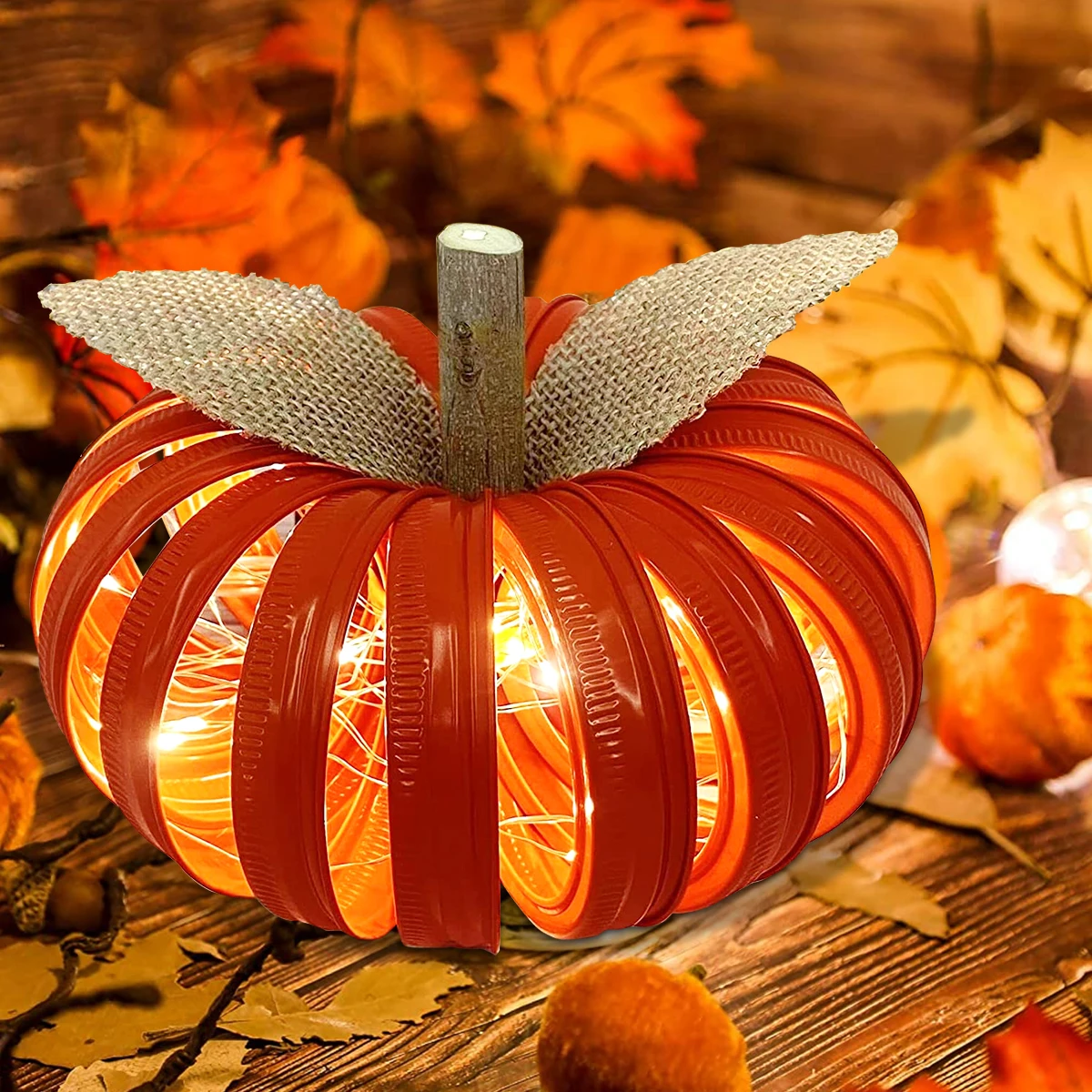 Light Up Mason Jar Lid Pumpkin with 30 LEDs String Light Battery Powered DIY Mason Jar Lid Pumpkin Lantern Lamp Autumn Pumpkin
Light Up Mason Jar Lid Pumpkin with 30 LEDs String Light Battery Powered DIY Mason Jar Lid Pumpkin Lantern Lamp Autumn Pumpkin