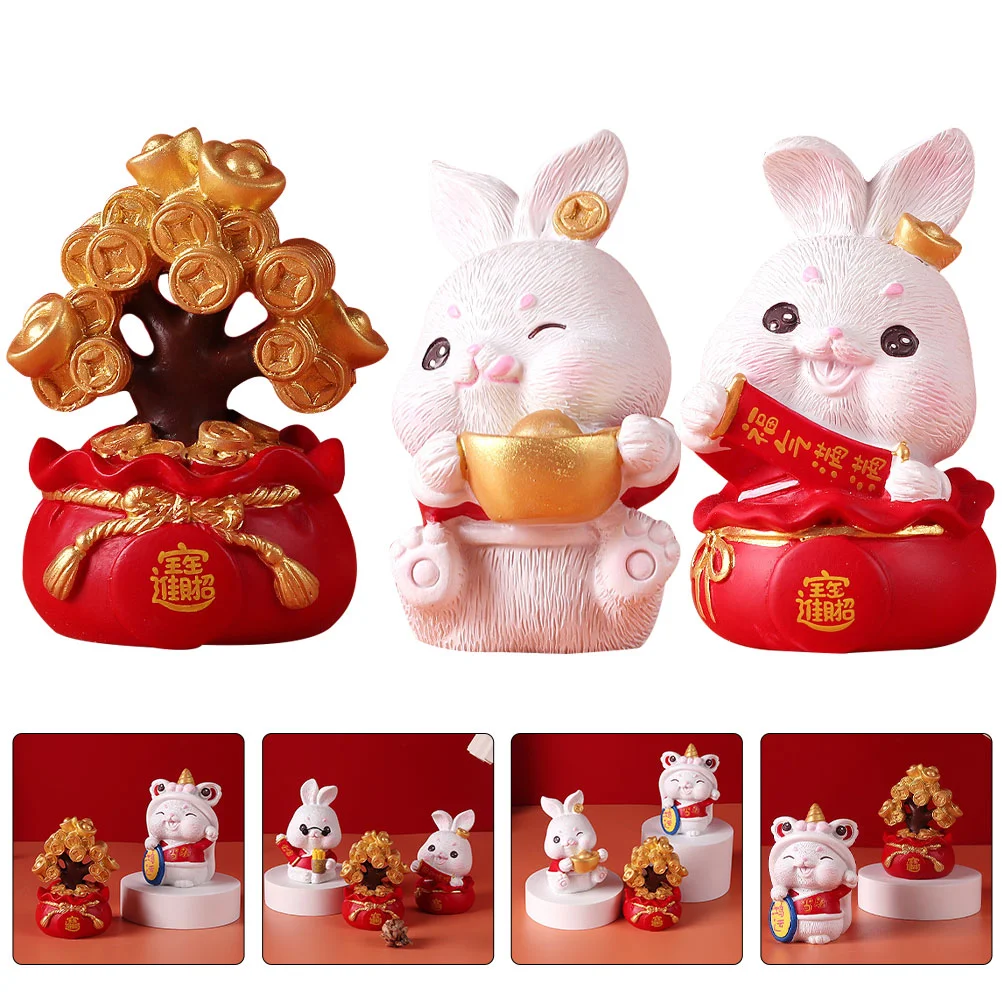 Rabbit Bunny Figurine Figurines Year Zodiac Statue Chinese Decoration New Money Decorations Animal Resin Miniature Tree Decor 
Rabbit Bunny Figurine Figurines Year Zodiac Statue Chinese Decoration New Money Decorations Animal Resin Miniature Tree Decor
