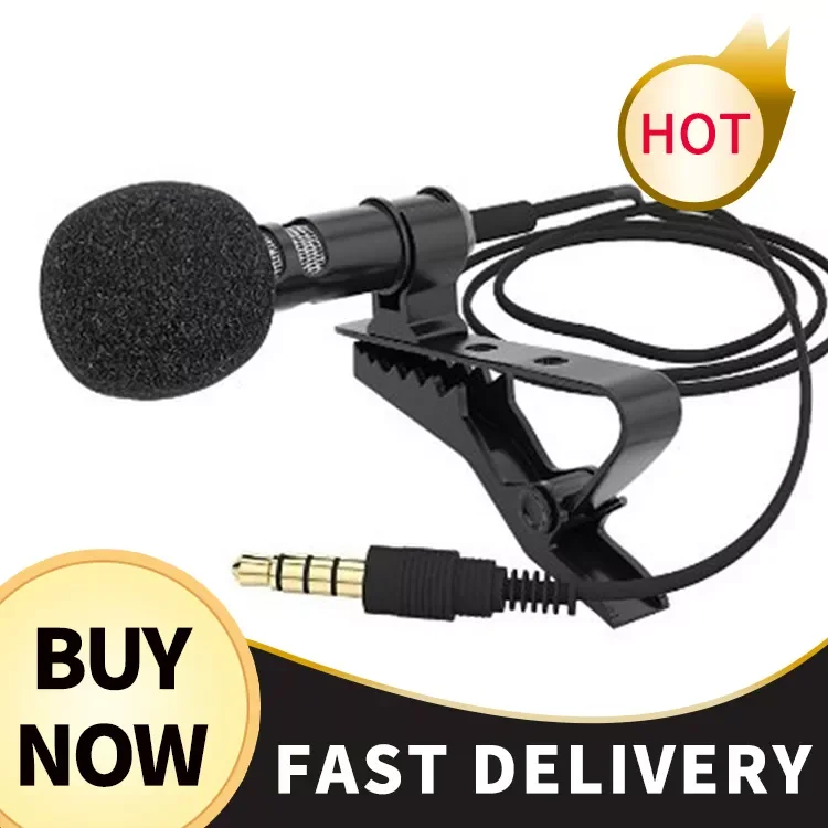Mini Microphone Condenser Clip-on Lapel Lavalier Mic Wired for Phone For Phone Portable Mini Stereo HiFi Sound Quality
Mini Microphone Condenser Clip-on Lapel Lavalier Mic Wired for Phone For Phone Portable Mini Stereo HiFi Sound Quality