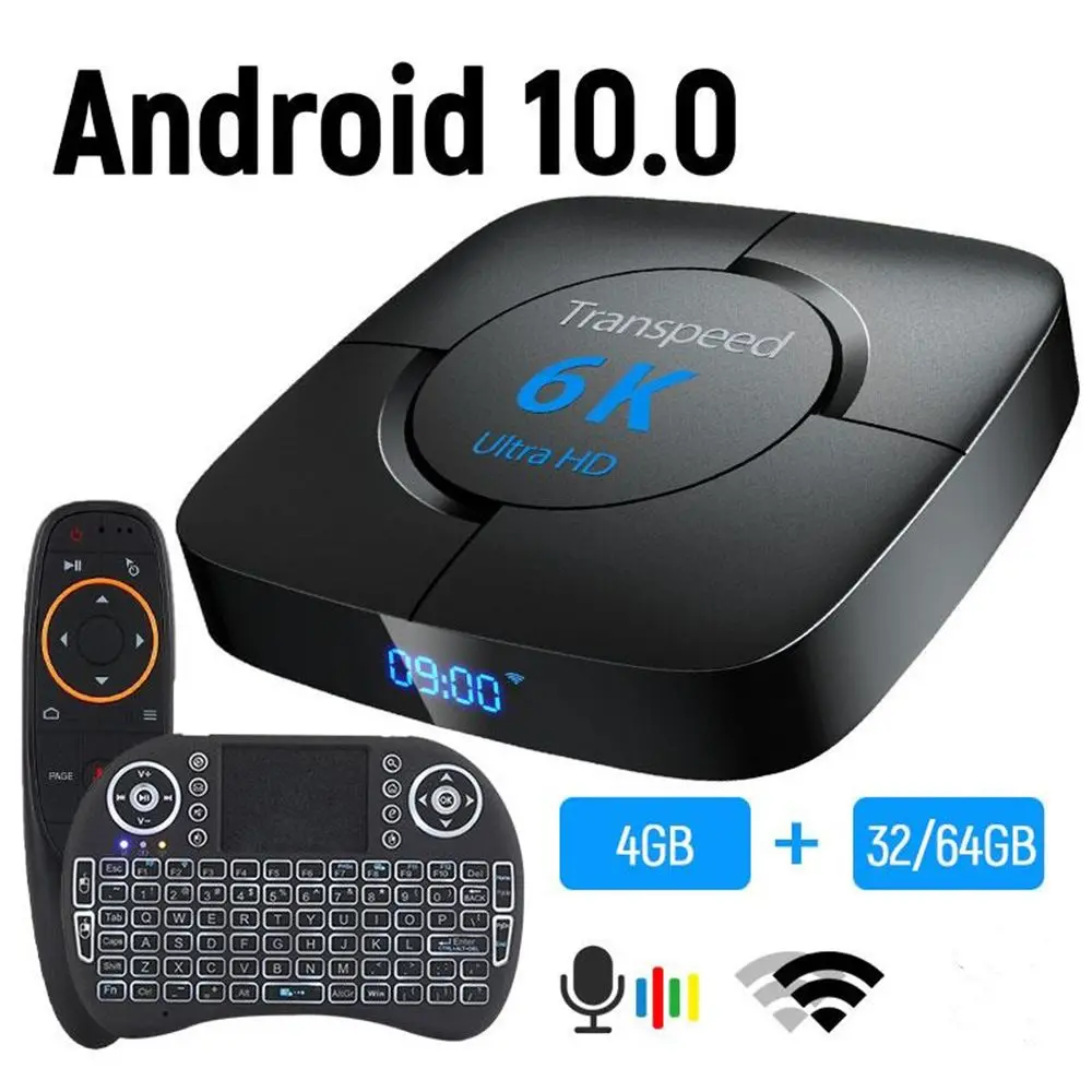 64G 4GB RAM Voice Assistant 3D 4K 1080P Media Player TV Receiver Android 10.0 TV BOX Set Top Box
64G 4GB RAM Voice Assistant 3D 4K 1080P Media Player TV Receiver Android 10.0 TV BOX Set Top Box