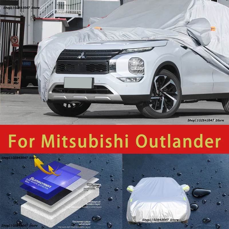 

Наружная защита для Mitsubishi Outlander, полноразмерные автомобильные Чехлы, солнцезащитный козырек, водонепроницаемые пыленепроницаемые внешние автомобильные аксессуары