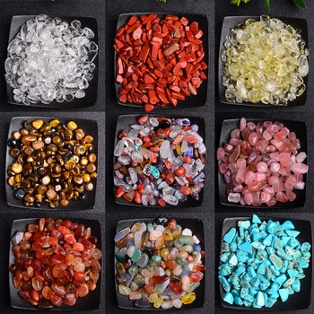 50/100g Natural Stones Gravel Crystals Chip Quartz Minerals Reiki Healing Tumbled Agates Specimen Gemstones Home Aquarium Decor