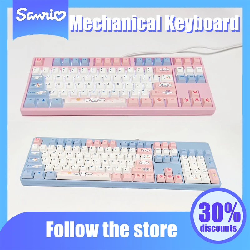Kawaii Sanrio Anime Mechanical Keyboard Cute Cinnamoroll Cartoon White Light Esports Games Keyboard Originality Children Gifts
Kawaii Sanrio Anime Mechanical Keyboard Cute Cinnamoroll Cartoon White Light Esports Games Keyboard Originality Children Gifts