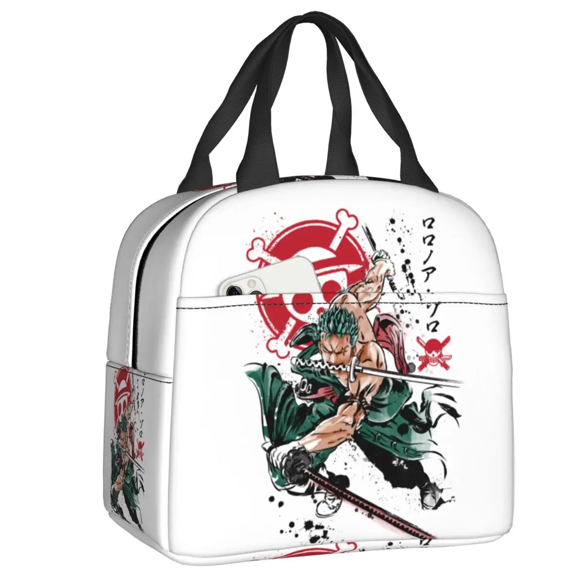 Пиратский Охотник Zoro сумка для ланча многоразовая пищевая Изолированная охлаждающая термальная аниме цельный Ланч-бокс для женщин и детей
Пиратский Охотник Zoro сумка для ланча многоразовая пищевая Изолированная охлаждающая термальная аниме цельный Ланч-бокс для женщин и детей