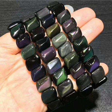 Natural Rainbow Light Obsidian Rectangle Beads Bracelet 14*10*7mm Crystal Bead Woman Fashion Bangle Drop Shipping AAAAAA
Natural Rainbow Light Obsidian Rectangle Beads Bracelet 14*10*7mm Crystal Bead Woman Fashion Bangle Drop Shipping AAAAAA