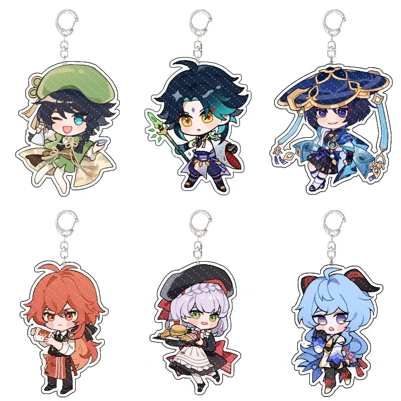 Anime Genshin Impact Venti Cosplay Key Chains Acrylic Cute Figure Xiao Diluc Keyrings Kawaii Woman Bags Keychain Gift For Friend 
Anime Genshin Impact Venti Cosplay Key Chains Acrylic Cute Figure Xiao Diluc Keyrings Kawaii Woman Bags Keychain Gift For Friend