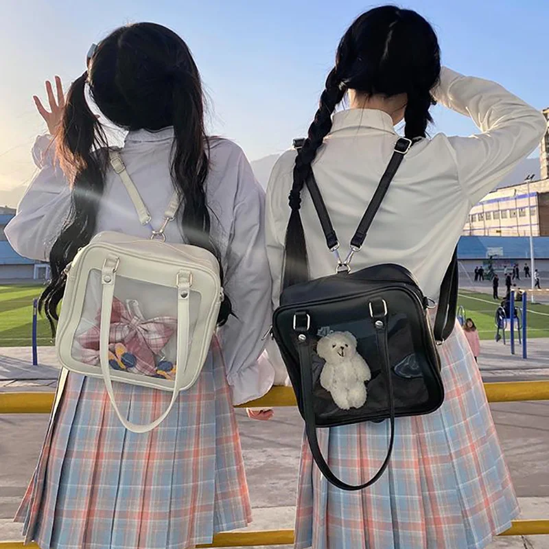 HAEX Fashion Women Ita Backpacks 2023 Trend Casual Solid PU Japanese Style Students Shoulder Bags Transparent DIY Bolso Mujer
HAEX Fashion Women Ita Backpacks 2023 Trend Casual Solid PU Japanese Style Students Shoulder Bags Transparent DIY Bolso Mujer