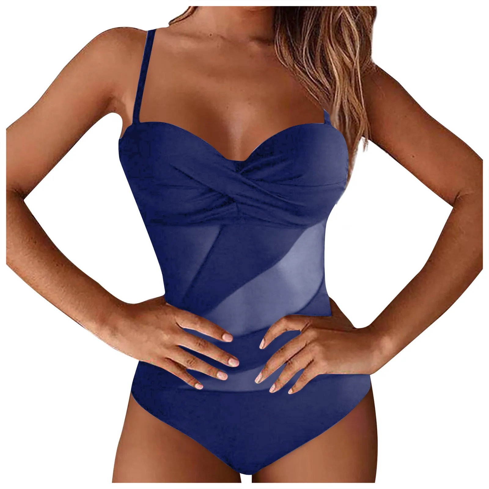 Women'S One Piece Solid Color Sexy Mesh Patchwork Cutout Bikini Halter Colaless Swimsuit Triangle Bikini Set купальник 
Women'S One Piece Solid Color Sexy Mesh Patchwork Cutout Bikini Halter Colaless Swimsuit Triangle Bikini Set купальник