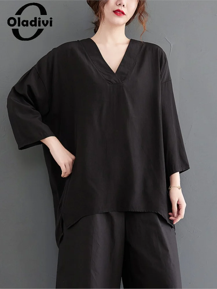 Oladivi Fashion Women Big Size Casual T-Shirts Summer 2022 New Loose Tshirts Oversized Top Tees Shirts Female Blusas 3187 L-6XL
Oladivi Fashion Women Big Size Casual T-Shirts Summer 2022 New Loose Tshirts Oversized Top Tees Shirts Female Blusas 3187 L-6XL