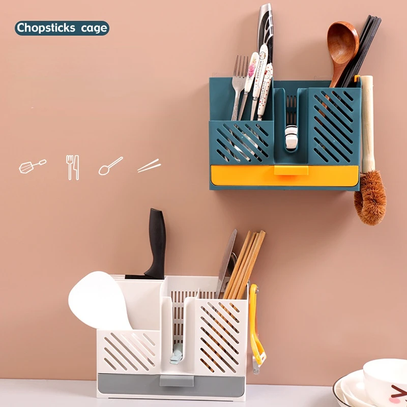 Chopsticks Storage Box Drain Punch-Free Wall-Mounted Chopsticks Cage Home Kitchen Tableware Rack Chopsticks Kitchen Organizer
Chopsticks Storage Box Drain Punch-Free Wall-Mounted Chopsticks Cage Home Kitchen Tableware Rack Chopsticks Kitchen Organizer