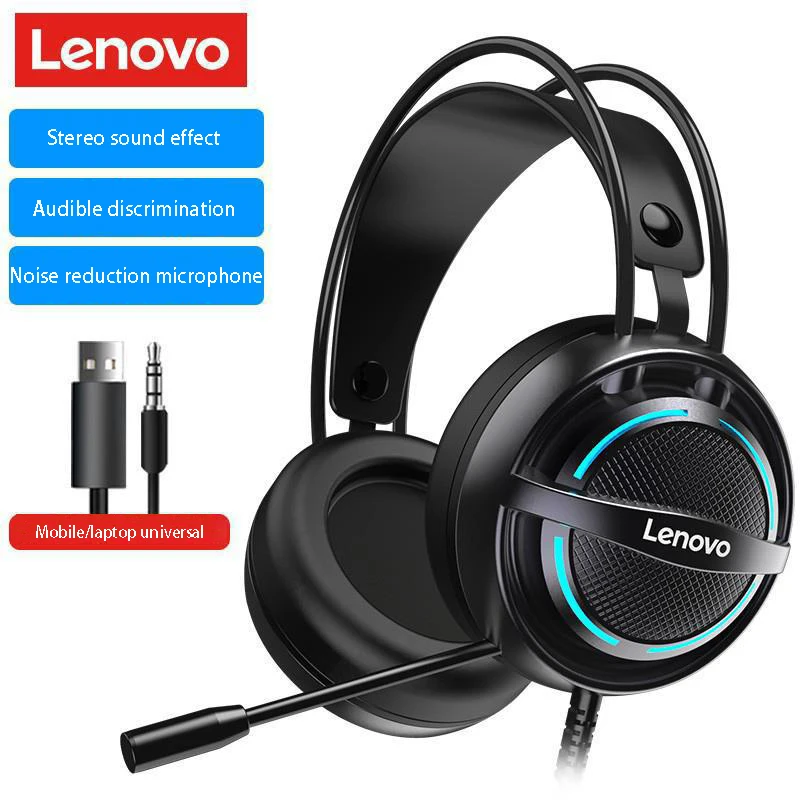 Lenovo G30 HIFI Gaming Notebook Headset Wired Luminous Headset Surround Sound for Computer Noise Cancellation Headset Microphone
Lenovo G30 HIFI Gaming Notebook Headset Wired Luminous Headset Surround Sound for Computer Noise Cancellation Headset Microphone