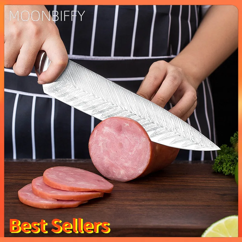 Japanese Kitchen Knife Damascus Pattern Chef Professional Stainless Steel Meat Santoku Sharp Vegetable Knives Cleaver Filleting 
Japanese Kitchen Knife Damascus Pattern Chef Professional Stainless Steel Meat Santoku Sharp Vegetable Knives Cleaver Filleting
