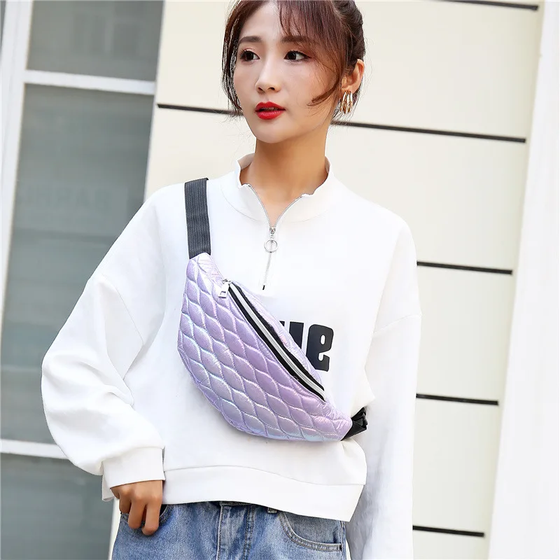 Women Fanny Chest Bag Soft Surface Process Lined with Polyester Fashion Laser Fish Scale Leather Shoulder Crossbody Pack
Women Fanny Chest Bag Soft Surface Process Lined with Polyester Fashion Laser Fish Scale Leather Shoulder Crossbody Pack