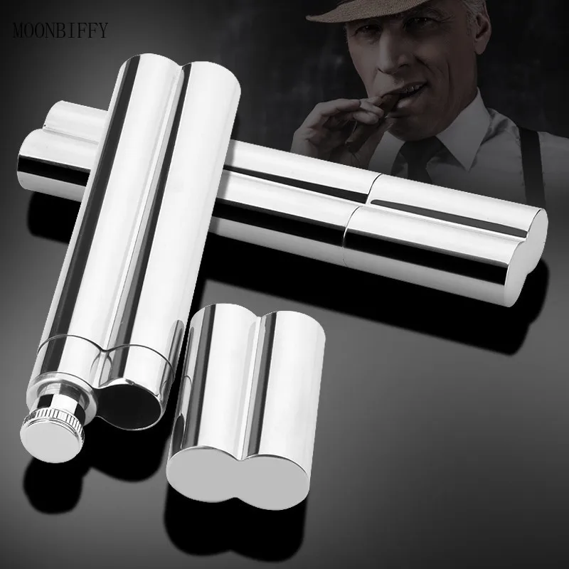 Alalinong 304 Stainless Steel Cigar Case&Hip Flasks Cigar Box 2 Oz Hip Flask Portable Seal Moisture Tube with Funnel
Alalinong 304 Stainless Steel Cigar Case&Hip Flasks Cigar Box 2 Oz Hip Flask Portable Seal Moisture Tube with Funnel