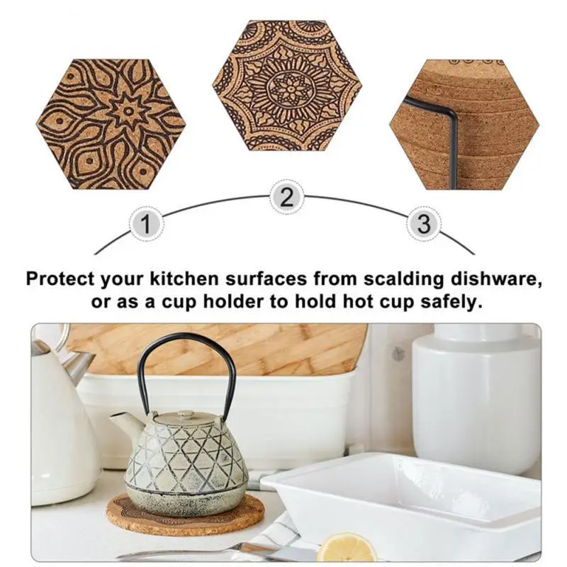 6pcs Nordic Mandala Design Coffee Cup Pad With Rack Nordic Mandala Round Cork Coaster Round Shape Wooden Coasters Creative 1 Set
6pcs Nordic Mandala Design Coffee Cup Pad With Rack Nordic Mandala Round Cork Coaster Round Shape Wooden Coasters Creative 1 Set