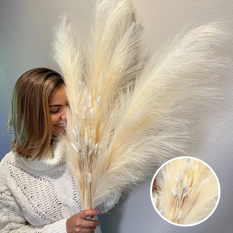 Artificial Pampas Grass Simulation Flower Reed Stem Simulation Reed Home Decoration Wedding Holiday Decoration Flowers
Artificial Pampas Grass Simulation Flower Reed Stem Simulation Reed Home Decoration Wedding Holiday Decoration Flowers