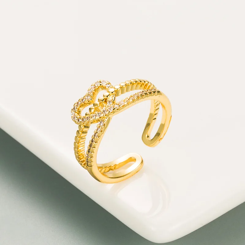 Fashion Gold Color Metal White Zircon Heart Letters Open Ring Punk Vintage Adjustable Ring for Women Jewelry Gift
Fashion Gold Color Metal White Zircon Heart Letters Open Ring Punk Vintage Adjustable Ring for Women Jewelry Gift