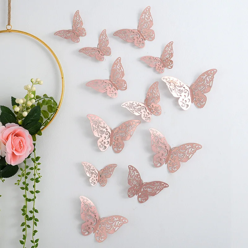 Rose Gold 3D Butterfly Wall Stickers Bride To Be Wedding Decoration Birthday Party Bridal Shower Bachelorette Party Supplies
Rose Gold 3D Butterfly Wall Stickers Bride To Be Wedding Decoration Birthday Party Bridal Shower Bachelorette Party Supplies