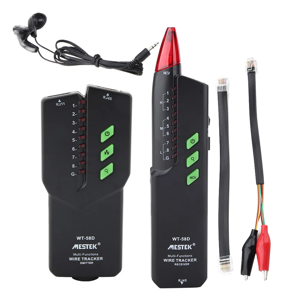 MESTEK WT-58D Handheld Network Cable Tester Line Finder Telephone Wire Detector Tracker Tool Line Line Line Line
MESTEK WT-58D Handheld Network Cable Tester Line Finder Telephone Wire Detector Tracker Tool Line Line Line Line