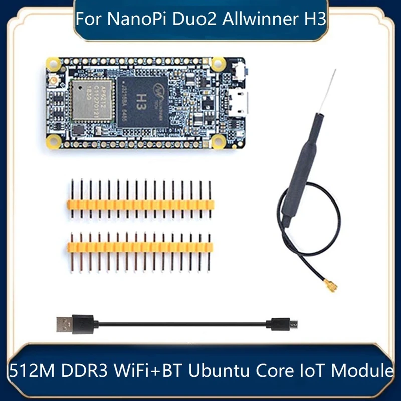 For Nanopi DUO2 Development Board +Micro-USB Cable+Antenna 512M DDR3 Allwinner H3 Wifi Bluetooth Ubuntu Core Iot Module Kits
For Nanopi DUO2 Development Board +Micro-USB Cable+Antenna 512M DDR3 Allwinner H3 Wifi Bluetooth Ubuntu Core Iot Module Kits