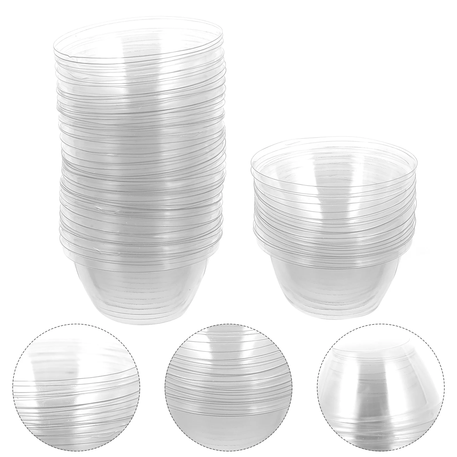 

50 Pcs Thermal Cover Hydroponic Transparent Hydroponics Growing Clear Cups Soilless Plastic Planting Dome Lids