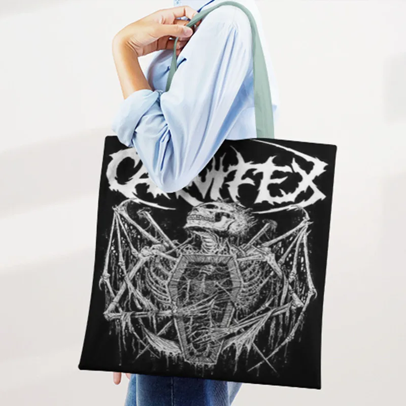 Women's Shoulder Bag Horror Demon Shopping Tote Bag Canvas Gothic Aesthetic 90s Vintage Y2k Large Capacity Reusable New Arrival
Women's Shoulder Bag Horror Demon Shopping Tote Bag Canvas Gothic Aesthetic 90s Vintage Y2k Large Capacity Reusable New Arrival