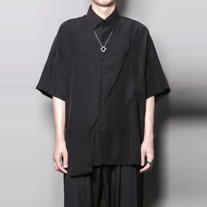 Large Unisex Casual Short Sleeve Shirt Summer Loose Youth Fashion Simple Versatile Black Top
Large Unisex Casual Short Sleeve Shirt Summer Loose Youth Fashion Simple Versatile Black Top