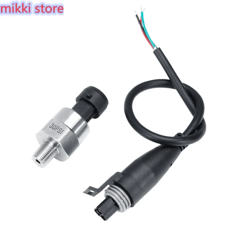 1/8Inch-27 NPT, 30PSI Fuel Air Pressure Sensor Water Pressure Sensor with Wire Fuel Pressure Sensor 
1/8Inch-27 NPT, 30PSI Fuel Air Pressure Sensor Water Pressure Sensor with Wire Fuel Pressure Sensor