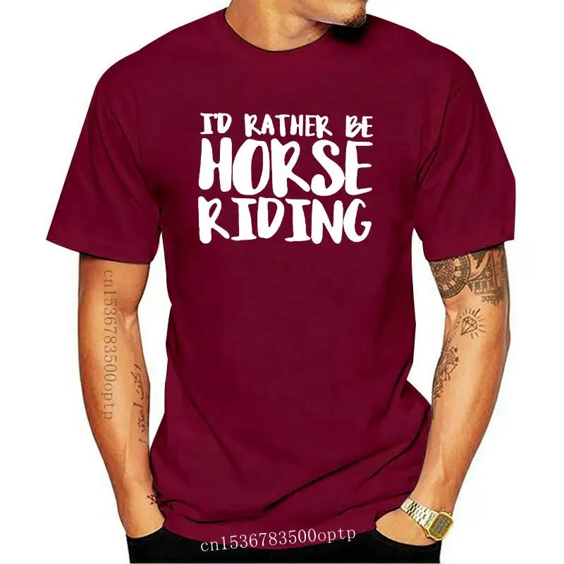 FASHION New I'd Rather Be Horse Riding Letter Print Women T-shirts Cotton Funny T Shirt Women Pure Cotton Casual Tees Tops M210
FASHION New I'd Rather Be Horse Riding Letter Print Women T-shirts Cotton Funny T Shirt Women Pure Cotton Casual Tees Tops M210