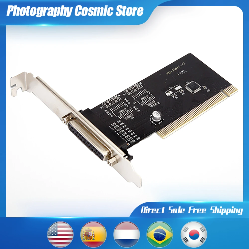 

PCI Adapter Card PCI to Parallel LPT 25Pin DB25 Printer Port Controller Expansion Card for Desktop Computer Accessories