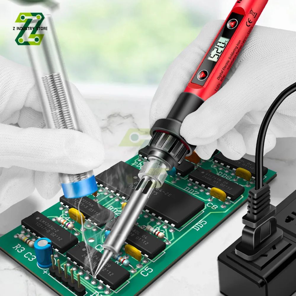 SL102 60W Digital Electric Soldering Iron 60W Mini Electric Soldering Iron Portable Digital Display Adjustable Welder Tool
SL102 60W Digital Electric Soldering Iron 60W Mini Electric Soldering Iron Portable Digital Display Adjustable Welder Tool