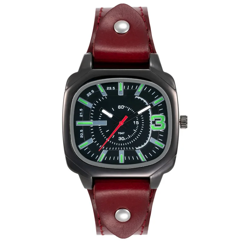 Cowhide Belt New Casual Fashion Glow Watch Square Quartz Watch 
Cowhide Belt New Casual Fashion Glow Watch Square Quartz Watch