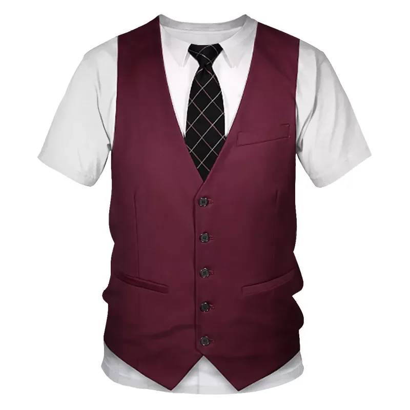 NEW IN New Fashion Fake two piece 3D T-shirt Digital printed Men's Tops Tees Funny Cosplay Kids T shirt Fake suit Men Women
NEW IN New Fashion Fake two piece 3D T-shirt Digital printed Men's Tops Tees Funny Cosplay Kids T shirt Fake suit Men Women