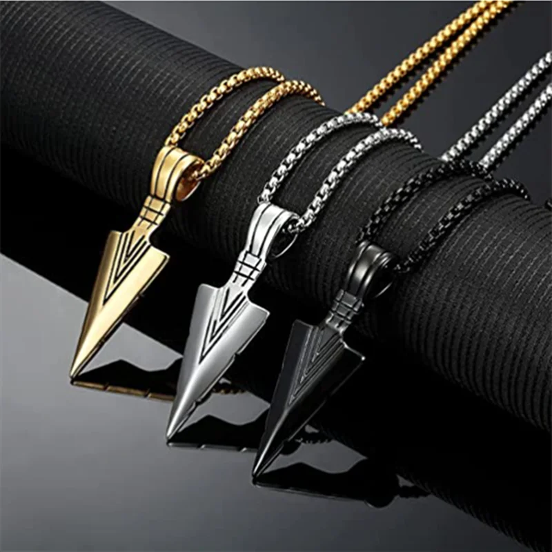 Fashion Men's Black Arrow Necklace Gold Plated Jewelry Triangular Arrow Pendant Necklaces for Men Hip Hop Paty Anniversary Gift
Fashion Men's Black Arrow Necklace Gold Plated Jewelry Triangular Arrow Pendant Necklaces for Men Hip Hop Paty Anniversary Gift