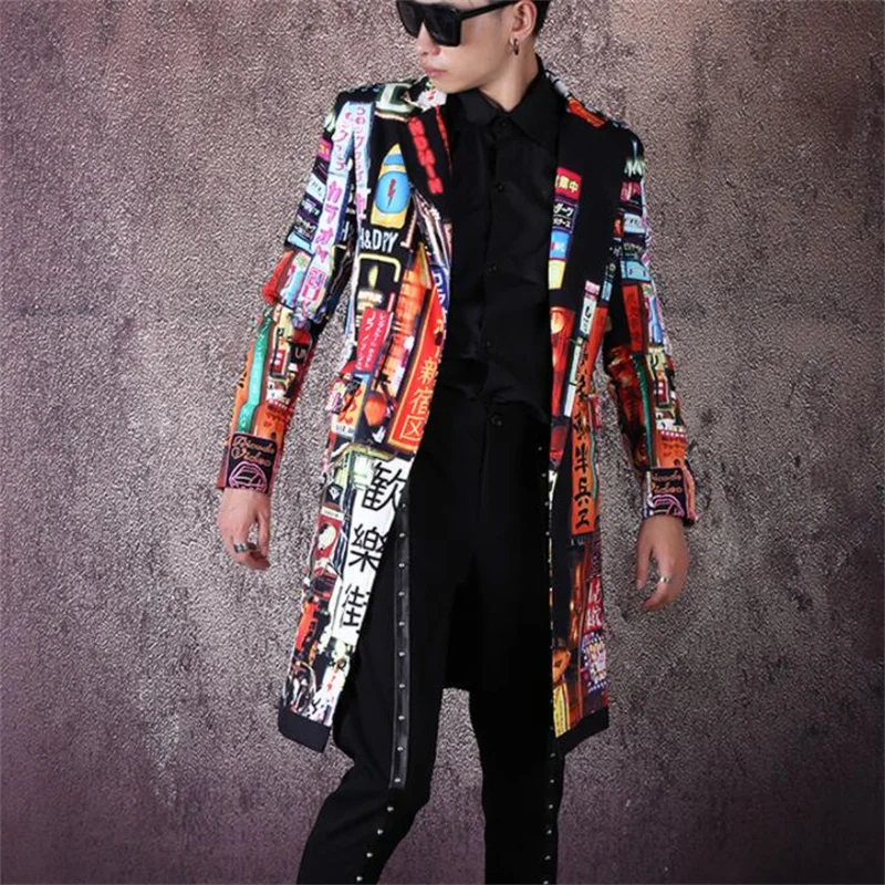 Retro Print Blazers Men'S Suit Jacket Trendy Mid-Length Nightclub Hairdresser Casual Singer Stage Costume Uomo Firmati Trajes De
Retro Print Blazers Men'S Suit Jacket Trendy Mid-Length Nightclub Hairdresser Casual Singer Stage Costume Uomo Firmati Trajes De