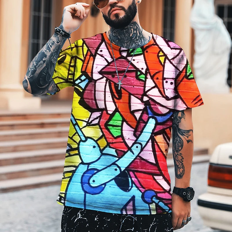 Wall Graffiti Painting Men's 3D Printing High Quality Polyester Leica T-shirt Comfortable Top Brand Clothing Large Size Women
Wall Graffiti Painting Men's 3D Printing High Quality Polyester Leica T-shirt Comfortable Top Brand Clothing Large Size Women
